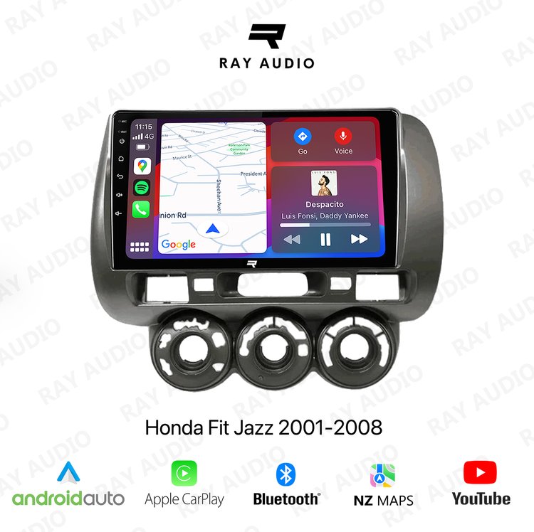 Ray Audio Honda Fit/Jazz 2001-2008 Apple CarPlay & Android Auto Bluetooth Car Stereo