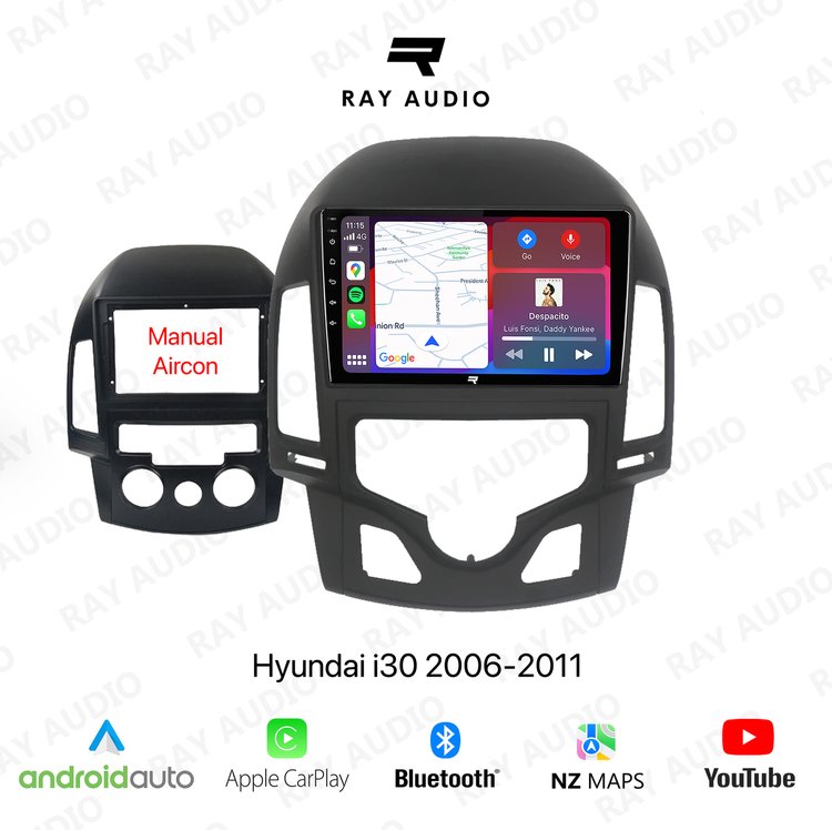 Ray Audio Hyundai i30 2006-2011 Apple CarPlay & Android Auto Bluetooth Car Stereo