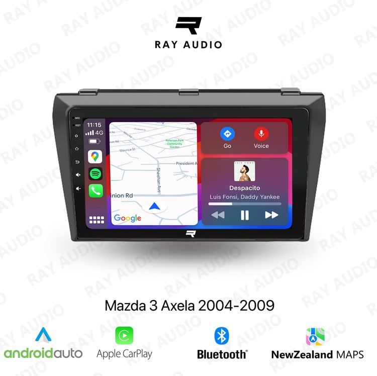 Ray Audio Mazda 3 Axela 2004-2009 Apple CarPlay & Android Auto Bluetooth Car Stereo