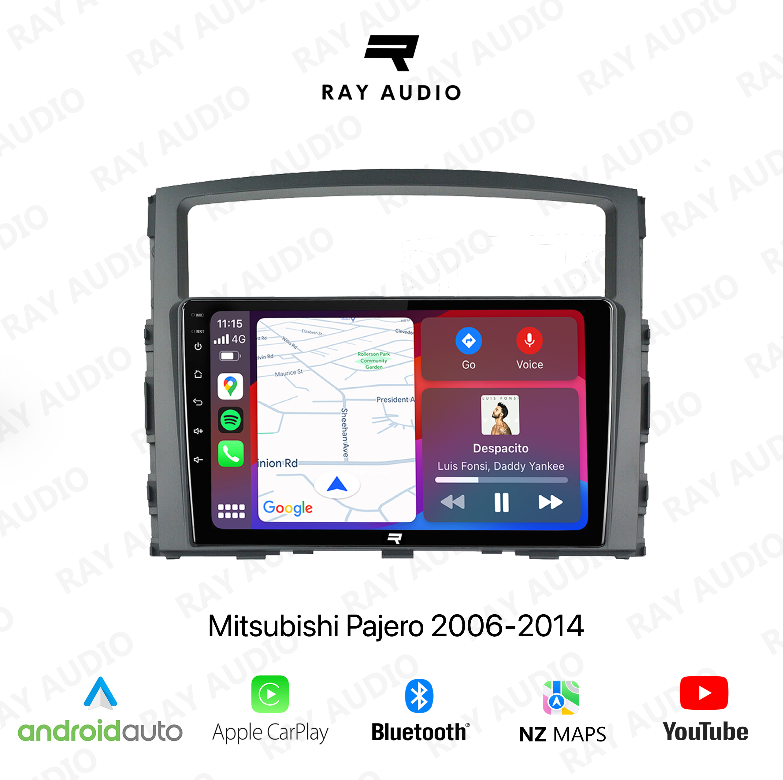 Ray Audio Mitsubishi Pajero 2006-2014 Apple CarPlay & Android Auto Bluetooth Car Stereo