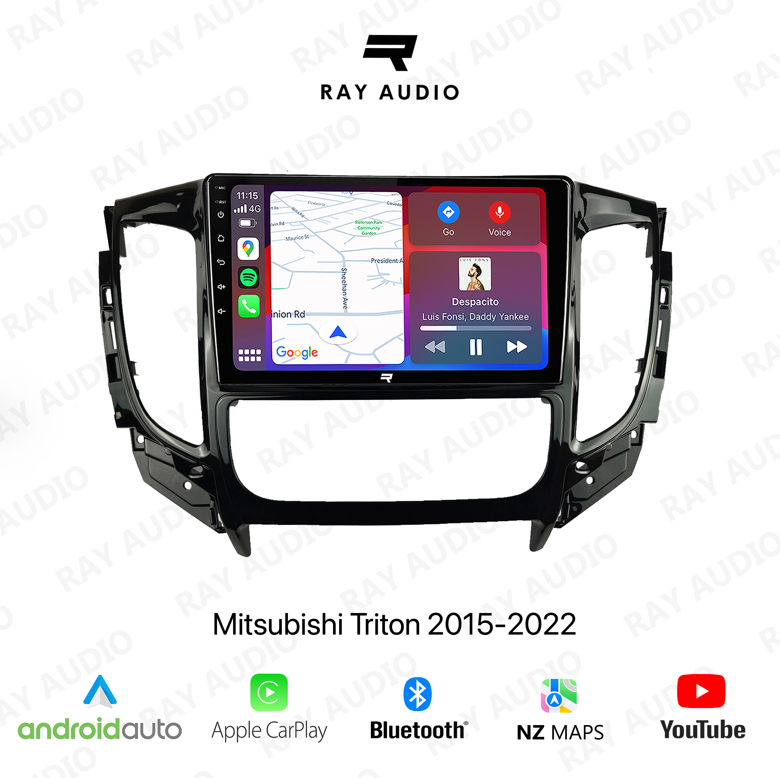 Ray Audio Mitsubishi Triton 2015-2022 Apple CarPlay & Android Auto Bluetooth Car Stereo