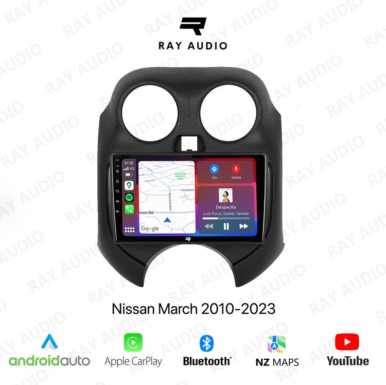 Ray Audio Nissan March 2010-2023 Apple CarPlay & Android Auto Bluetooth Car Stereo