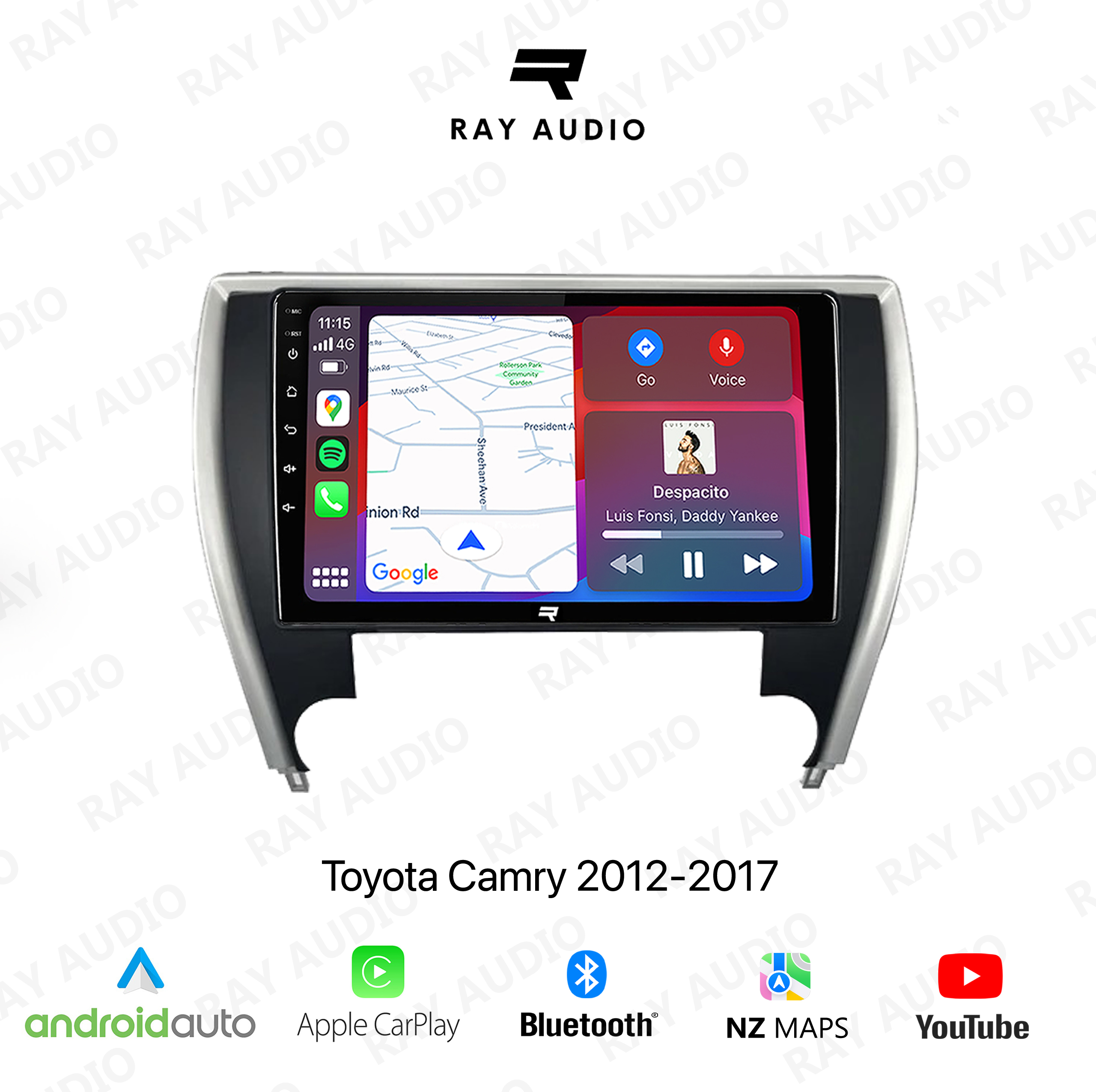 Ray Audio Toyota Camry 2012-2017 Apple CarPlay & Android Auto Bluetooth Car Stereo