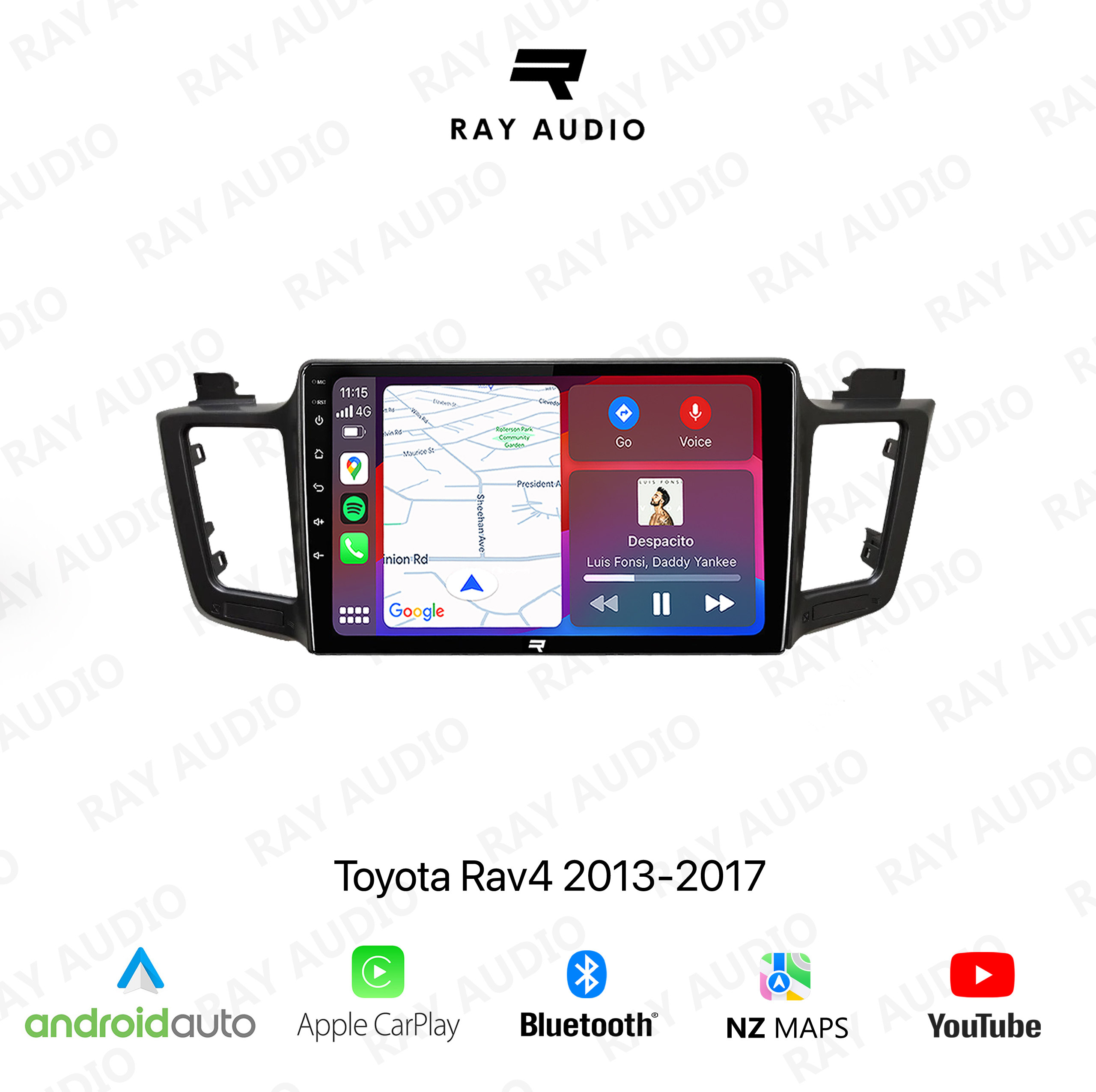 Ray Audio Toyota Rav4 2013-2017 Apple CarPlay & Android Auto Bluetooth Car Stereo